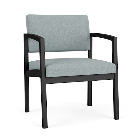 Lesro Lenox Steel Guest Chair, Ash (Blue) Seat, Ash Back, 24.5 W 24.5 L 32 H, Linette Vinyl Seat LS1201